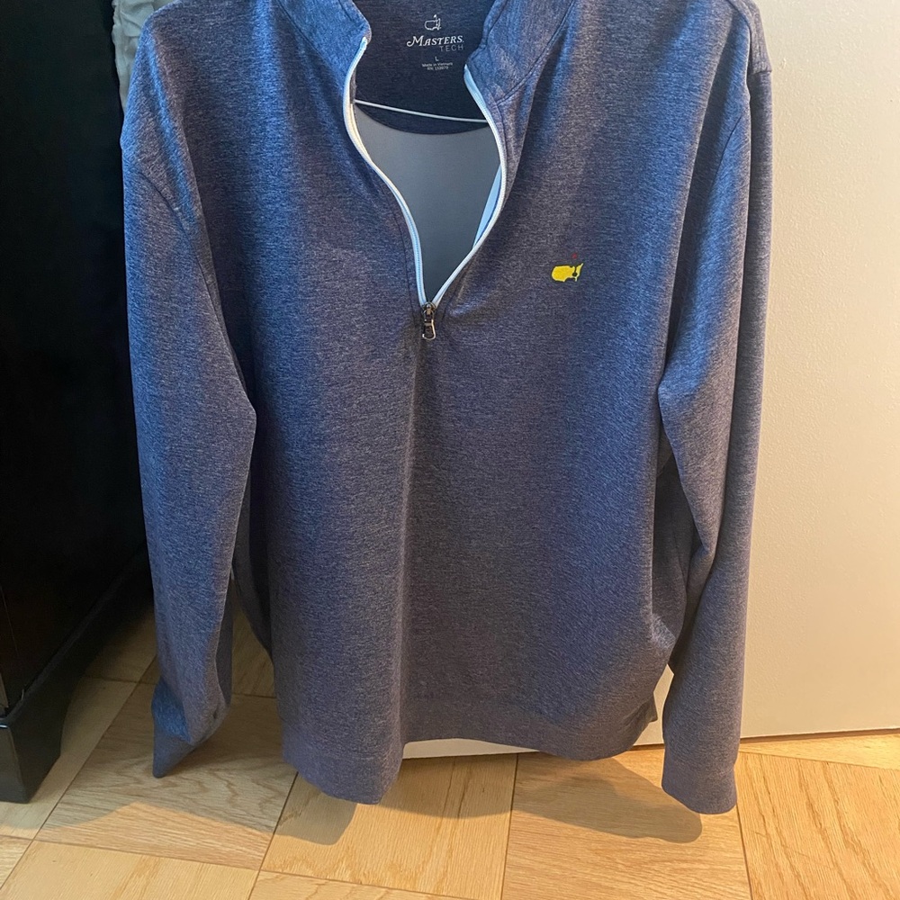 Masters Blue Quarter-Zip Sweater